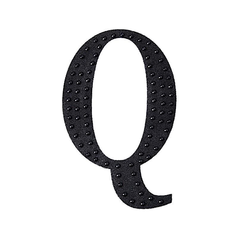 8 in Letter Black Self-Adhesive Rhinestones Gems Sticker