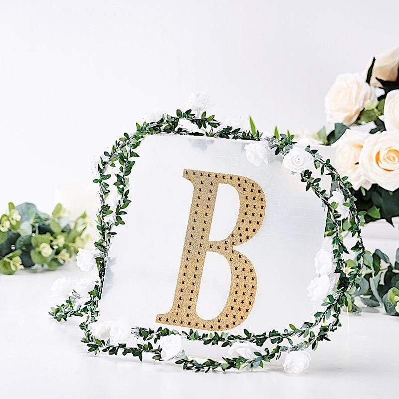 8 in Letter Gold Self-Adhesive Rhinestones Gems Sticker