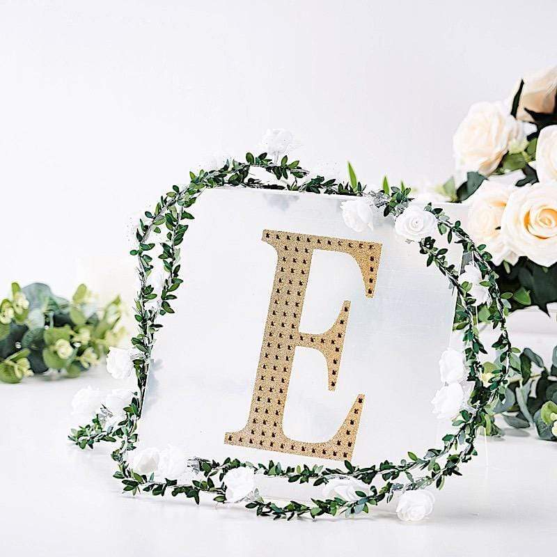 8 in Letter Gold Self-Adhesive Rhinestones Gems Sticker