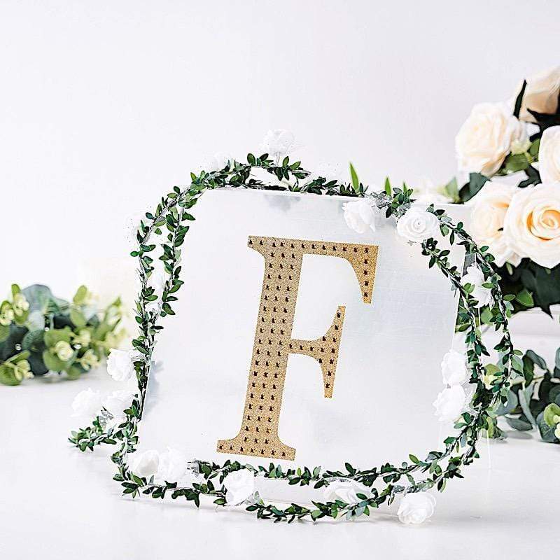 8 in Letter Gold Self-Adhesive Rhinestones Gems Sticker