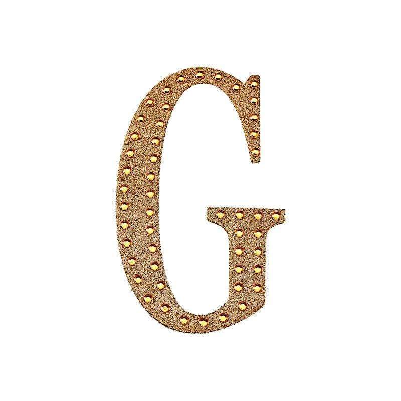 8 in Letter Gold Self-Adhesive Rhinestones Gems Sticker