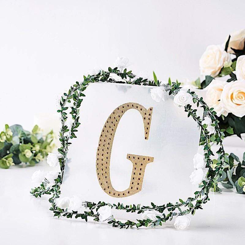8 in Letter Gold Self-Adhesive Rhinestones Gems Sticker