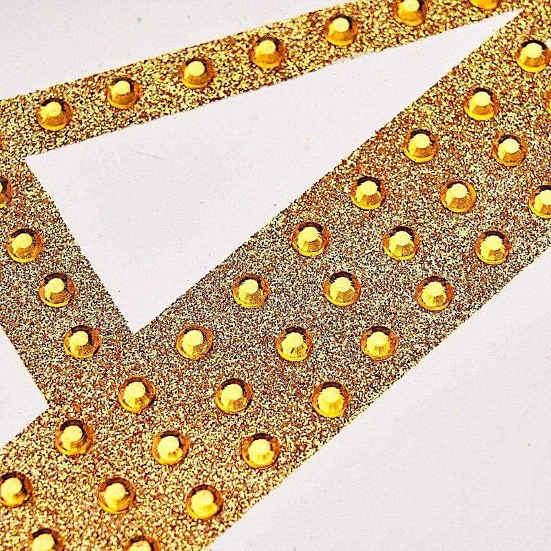 8 in Letter Gold Self-Adhesive Rhinestones Gems Sticker