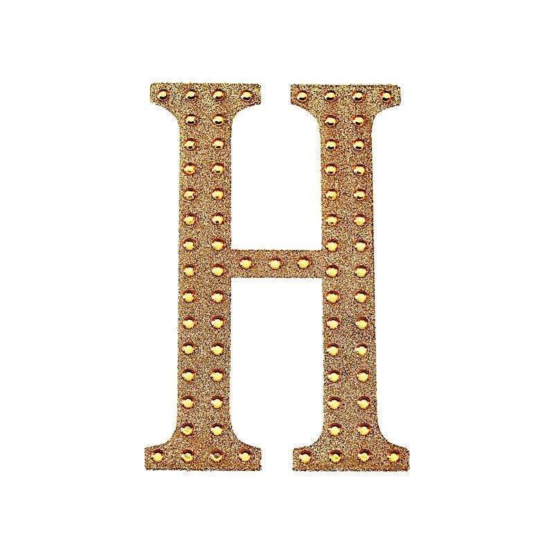 8 in Letter Gold Self-Adhesive Rhinestones Gems Sticker