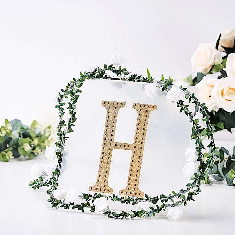 8 in Letter Gold Self-Adhesive Rhinestones Gems Sticker