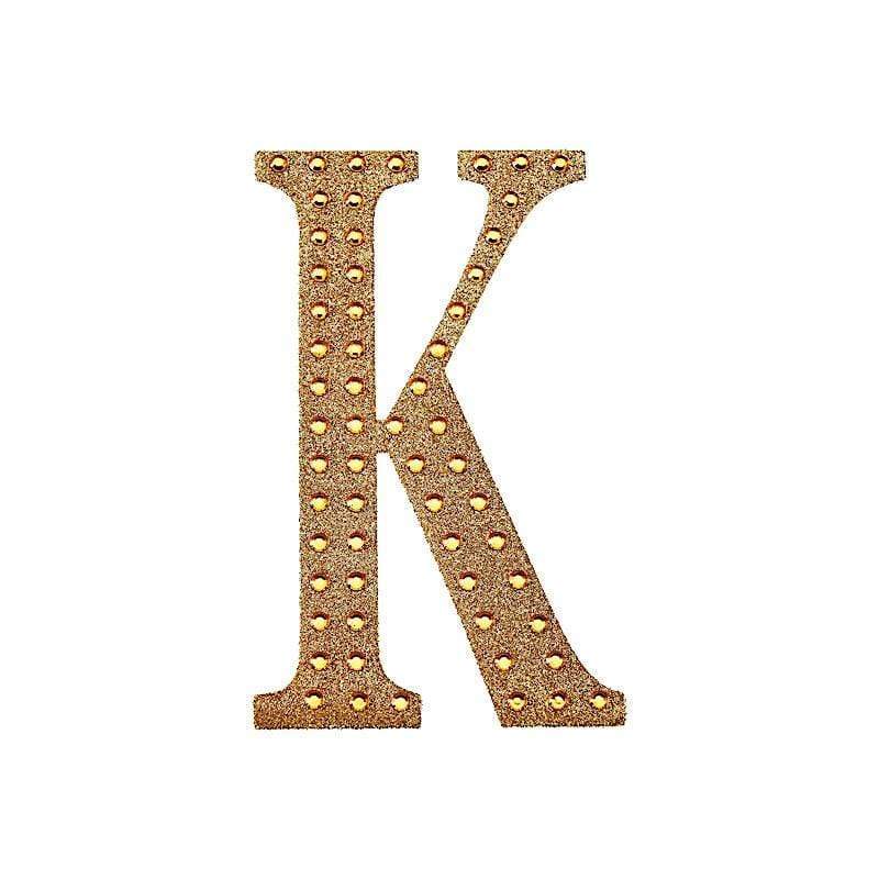 8 in Letter Gold Self-Adhesive Rhinestones Gems Sticker