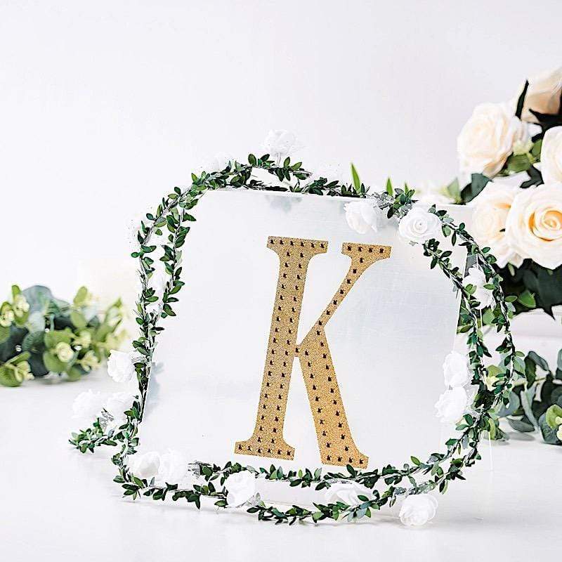 8 in Letter Gold Self-Adhesive Rhinestones Gems Sticker