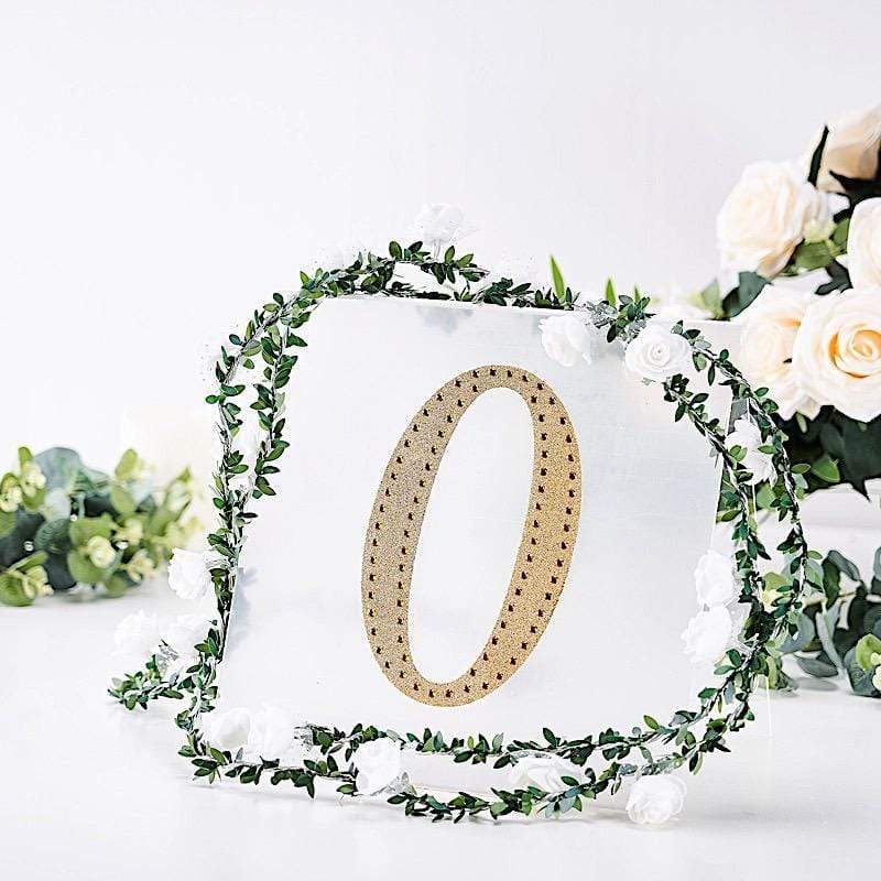 8 in Letter Gold Self-Adhesive Rhinestones Gems Sticker