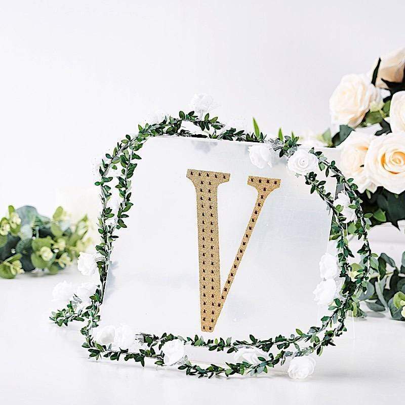 8 in Letter Gold Self-Adhesive Rhinestones Gems Sticker