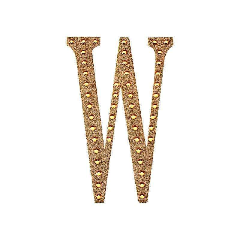 8 in Letter Gold Self-Adhesive Rhinestones Gems Sticker