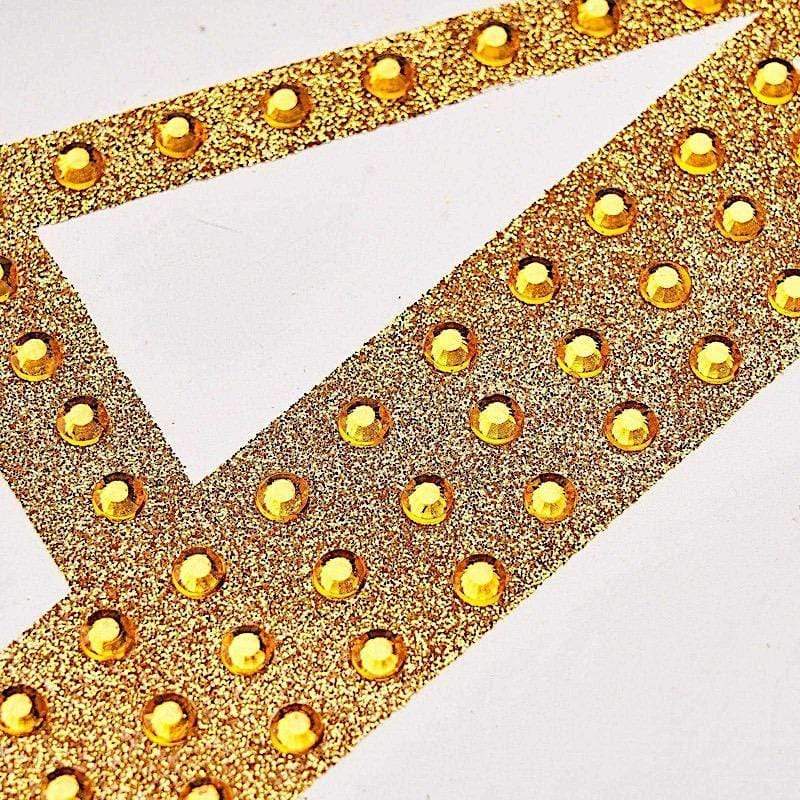 8 in Letter Gold Self-Adhesive Rhinestones Gems Sticker