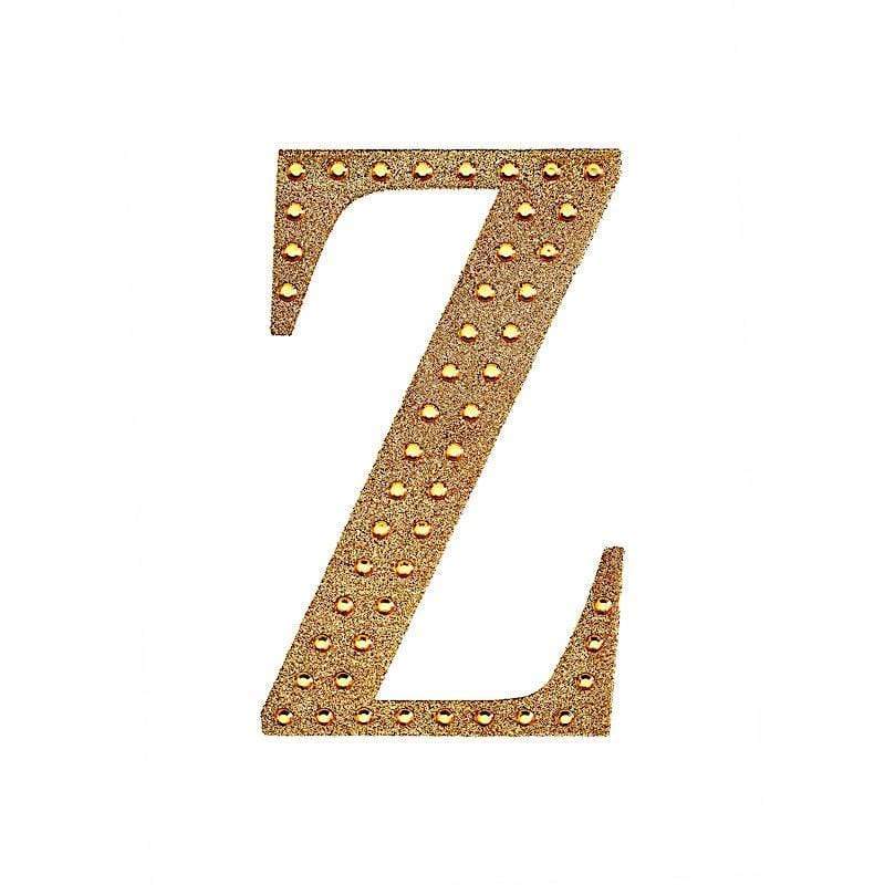 8 in Letter Gold Self-Adhesive Rhinestones Gems Sticker