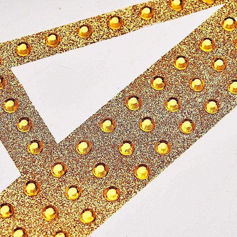 8 in Letter Gold Self-Adhesive Rhinestones Gems Sticker