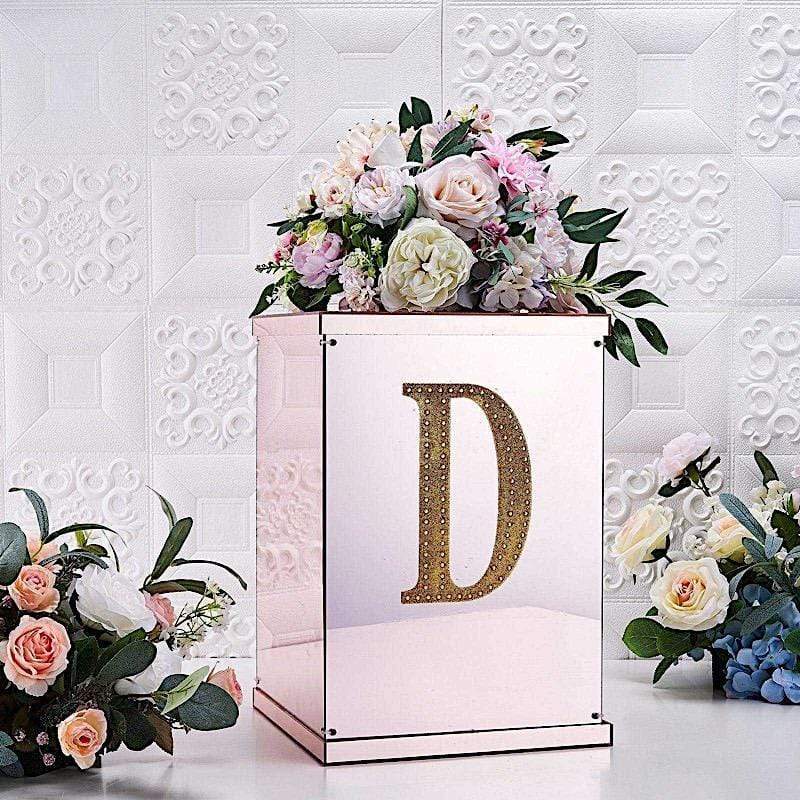 8 in Letter Gold Self-Adhesive Rhinestones Gems Sticker