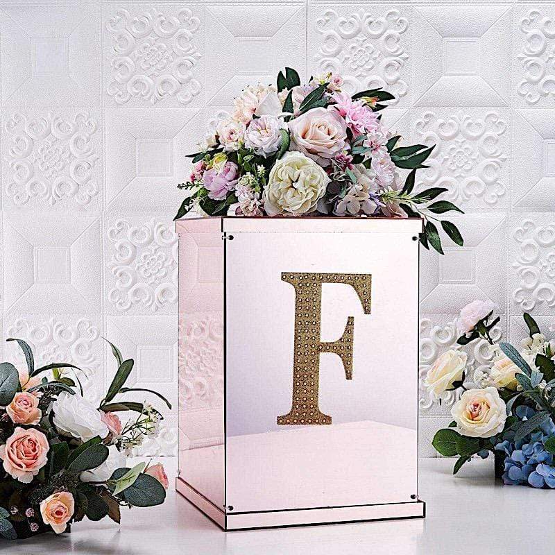 8 in Letter Gold Self-Adhesive Rhinestones Gems Sticker