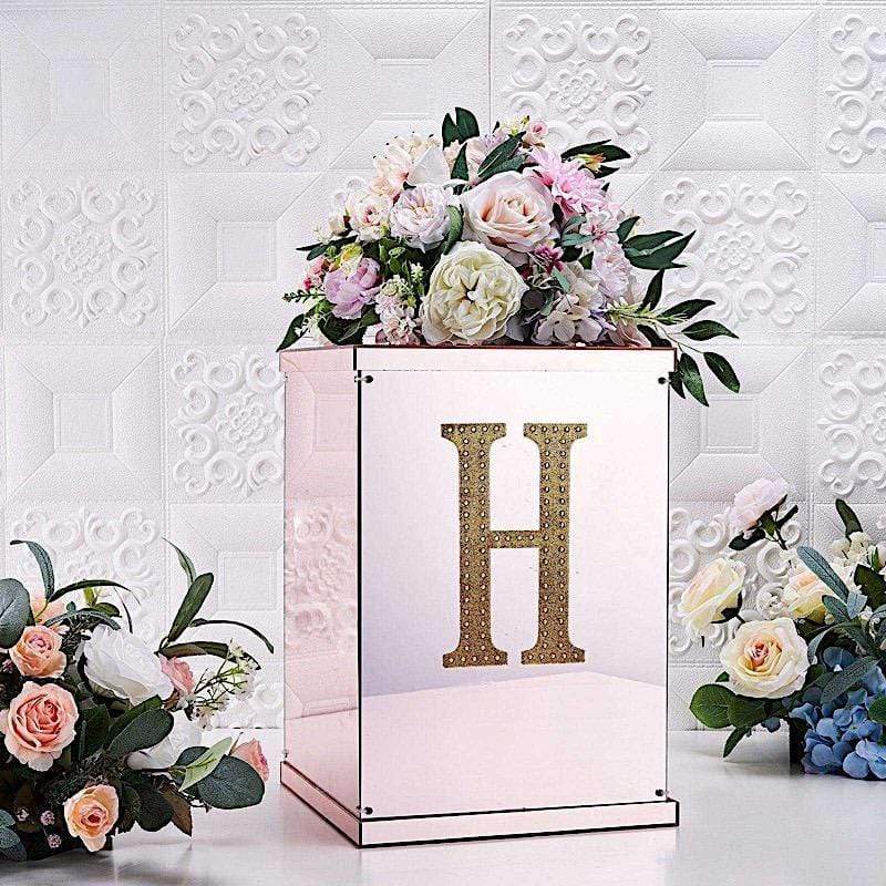 8 in Letter Gold Self-Adhesive Rhinestones Gems Sticker