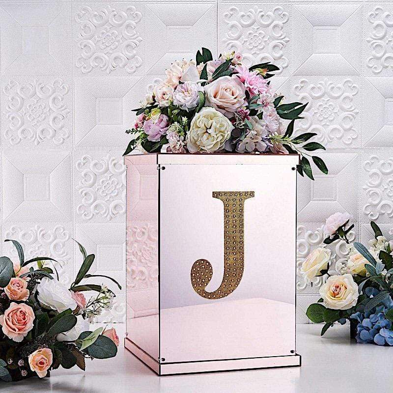 8 in Letter Gold Self-Adhesive Rhinestones Gems Sticker
