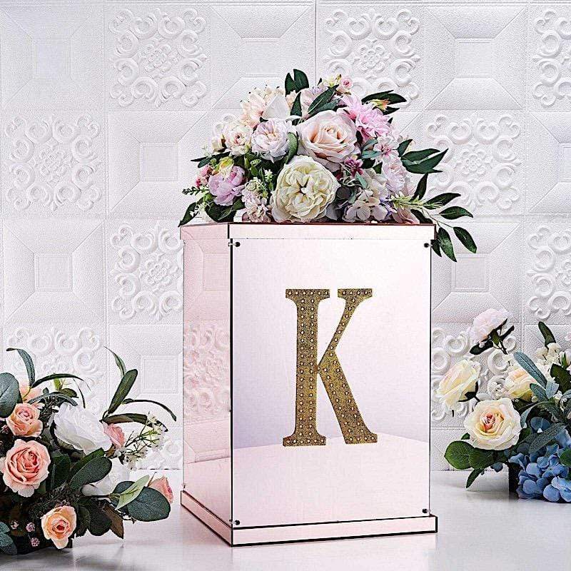 8 in Letter Gold Self-Adhesive Rhinestones Gems Sticker