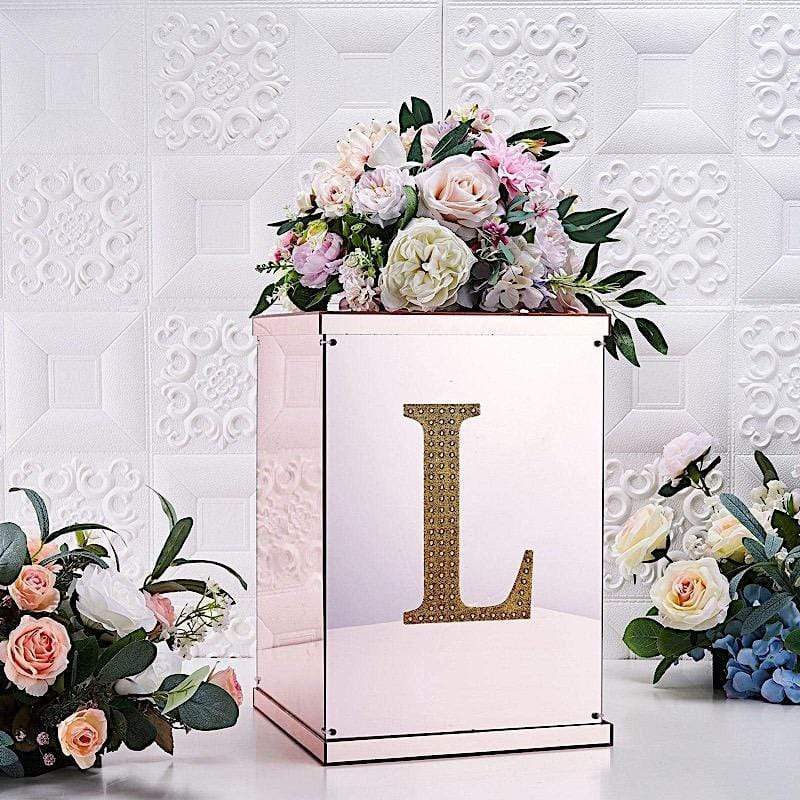 8 in Letter Gold Self-Adhesive Rhinestones Gems Sticker