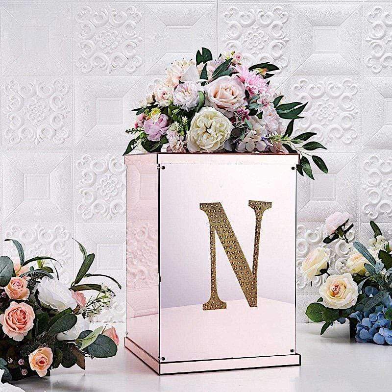 8 in Letter Gold Self-Adhesive Rhinestones Gems Sticker