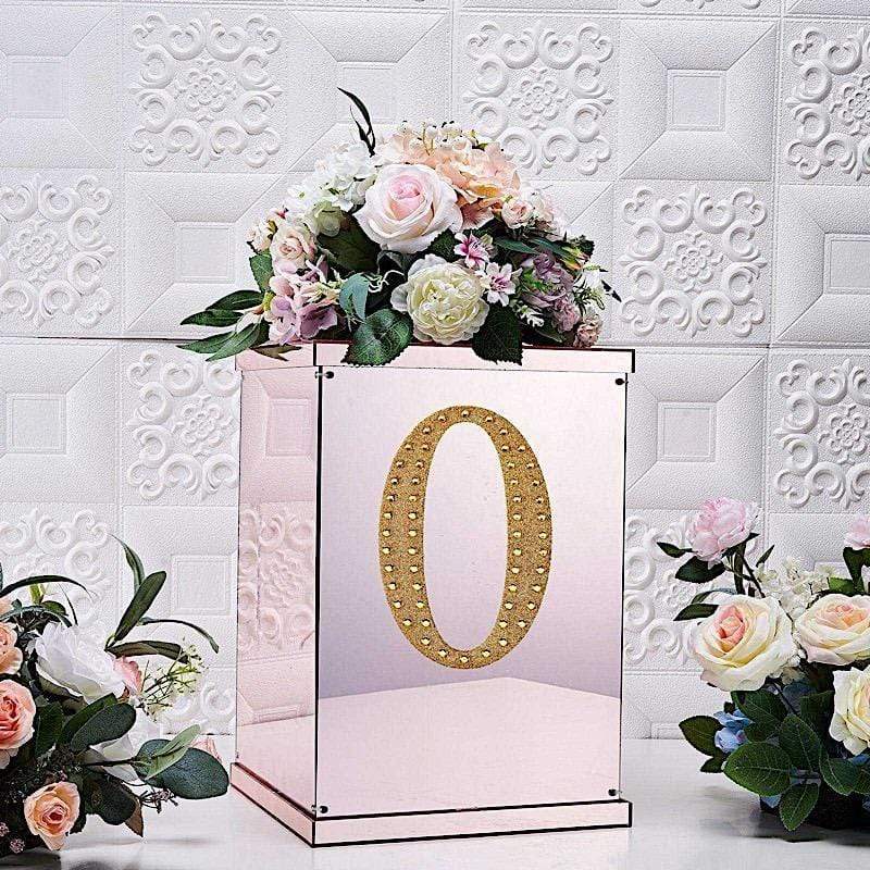 8 in Letter Gold Self-Adhesive Rhinestones Gems Sticker