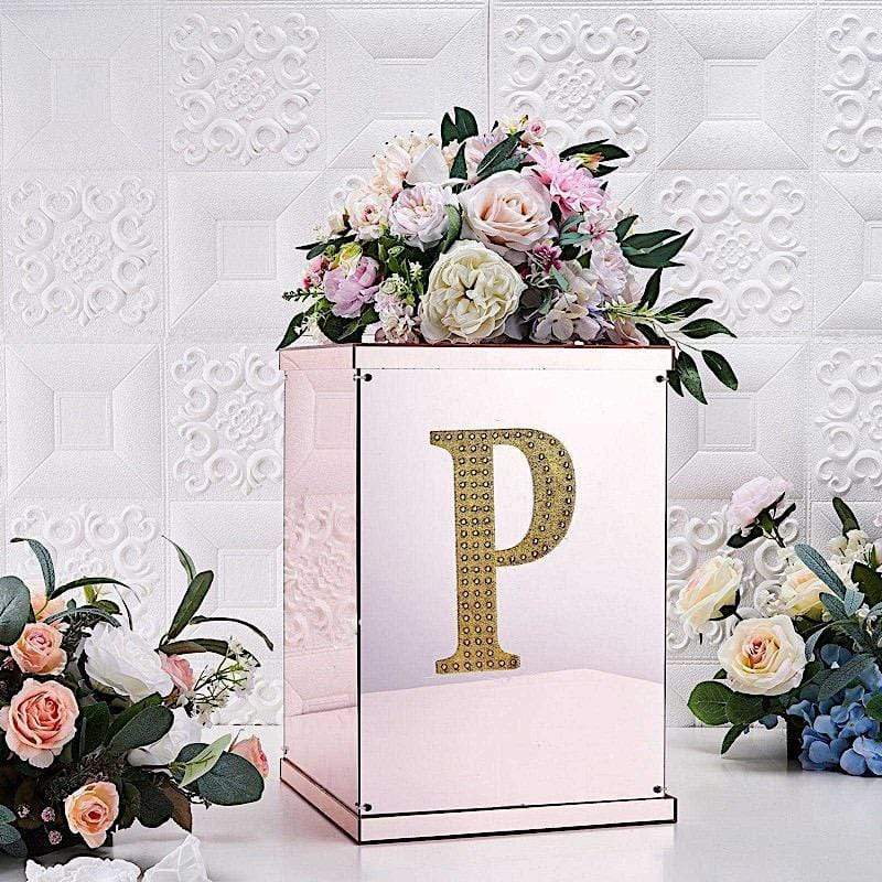 8 in Letter Gold Self-Adhesive Rhinestones Gems Sticker