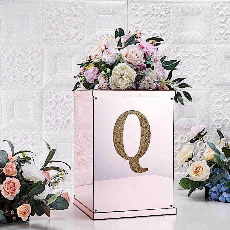 8 in Letter Gold Self-Adhesive Rhinestones Gems Sticker