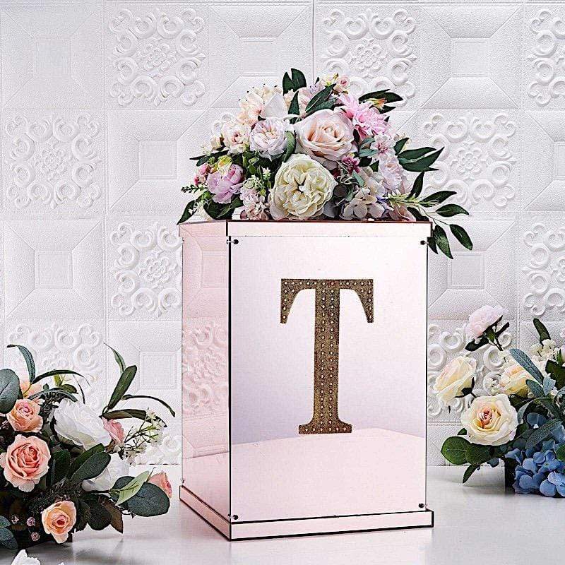 8 in Letter Gold Self-Adhesive Rhinestones Gems Sticker