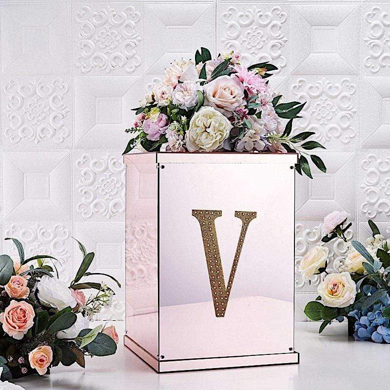 8 in Letter Gold Self-Adhesive Rhinestones Gems Sticker
