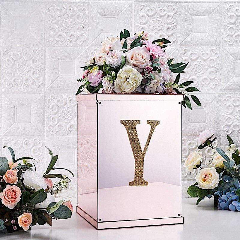 8 in Letter Gold Self-Adhesive Rhinestones Gems Sticker