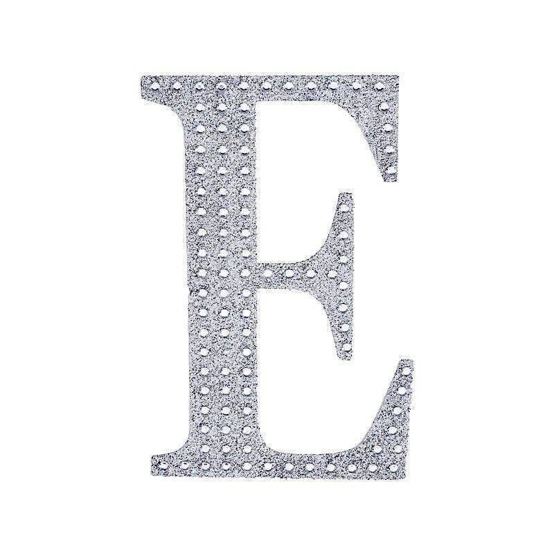 8 in Letter Silver Self-Adhesive Rhinestones Gems Sticker