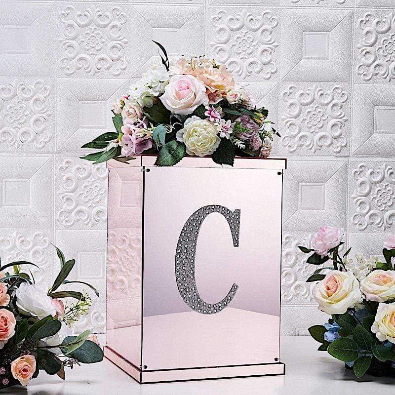 8 in Letter Silver Self-Adhesive Rhinestones Gems Sticker
