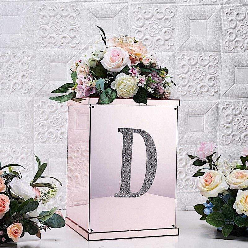 8 in Letter Silver Self-Adhesive Rhinestones Gems Sticker