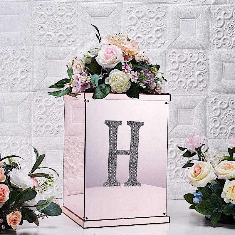 8 in Letter Silver Self-Adhesive Rhinestones Gems Sticker
