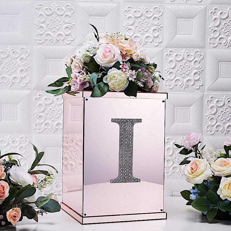 8 in Letter Silver Self-Adhesive Rhinestones Gems Sticker