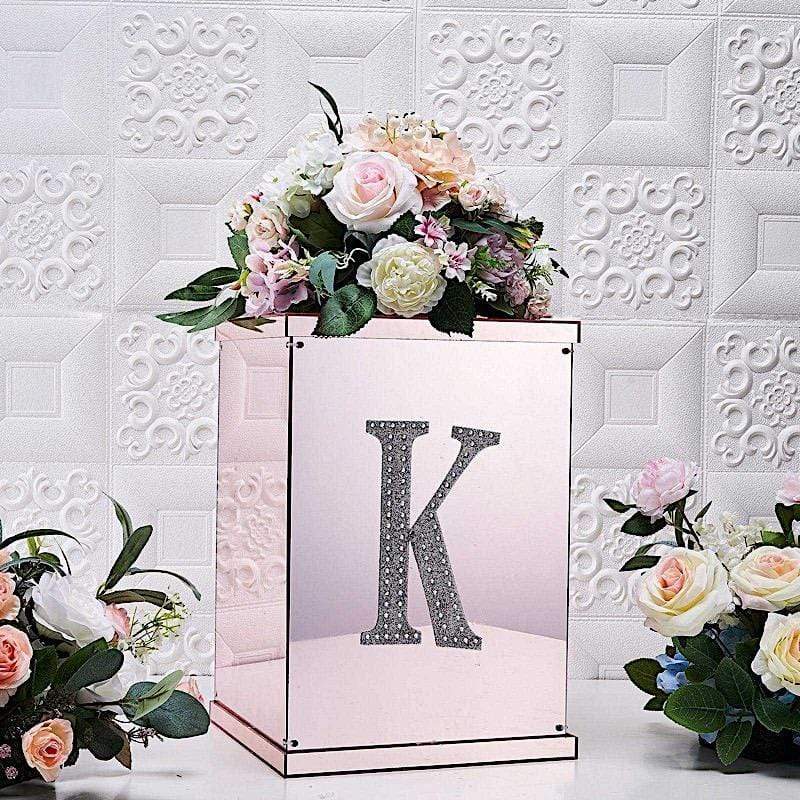 8 in Letter Silver Self-Adhesive Rhinestones Gems Sticker