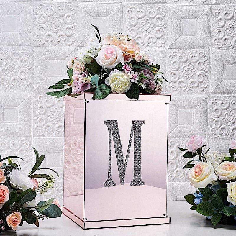 8 in Letter Silver Self-Adhesive Rhinestones Gems Sticker