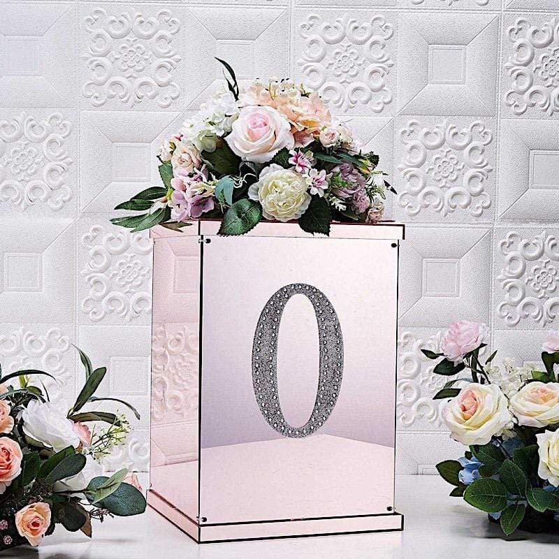 8 in Letter Silver Self-Adhesive Rhinestones Gems Sticker