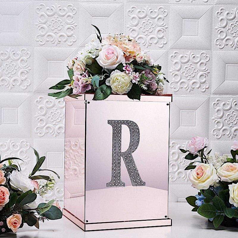 8 in Letter Silver Self-Adhesive Rhinestones Gems Sticker