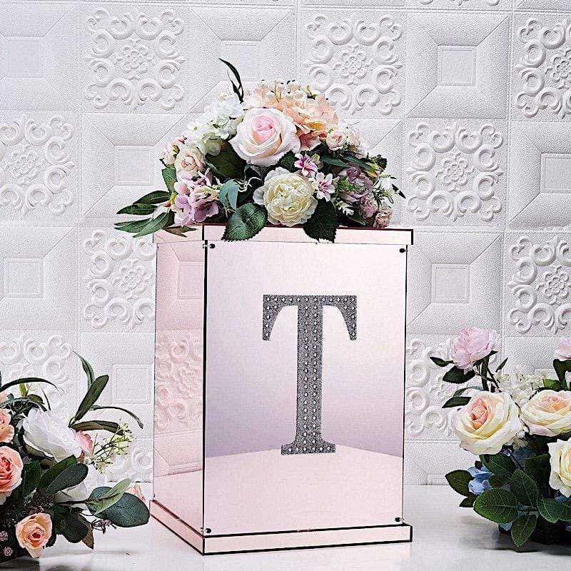 8 in Letter Silver Self-Adhesive Rhinestones Gems Sticker