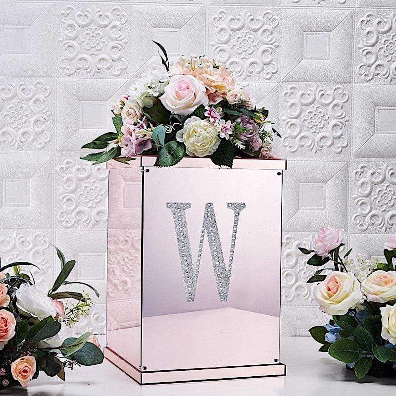 8 in Letter Silver Self-Adhesive Rhinestones Gems Sticker