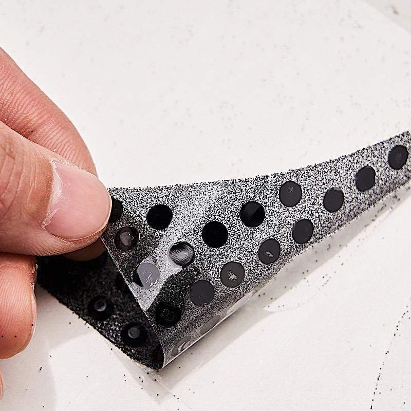 8 in Number Black Self-Adhesive Rhinestones Gems Sticker