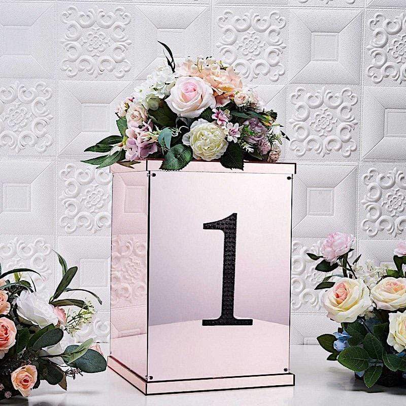 8 in Number Black Self-Adhesive Rhinestones Gems Sticker