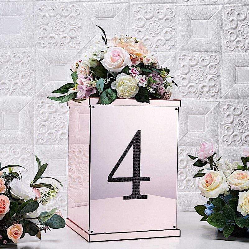 8 in Number Black Self-Adhesive Rhinestones Gems Sticker