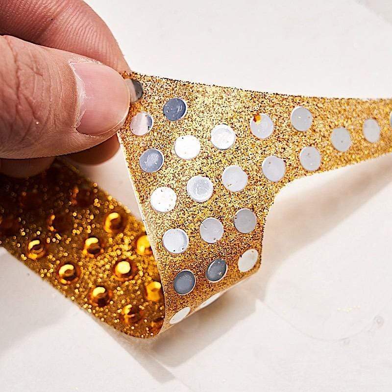 8 in Number Gold Self-Adhesive Rhinestones Gems Sticker