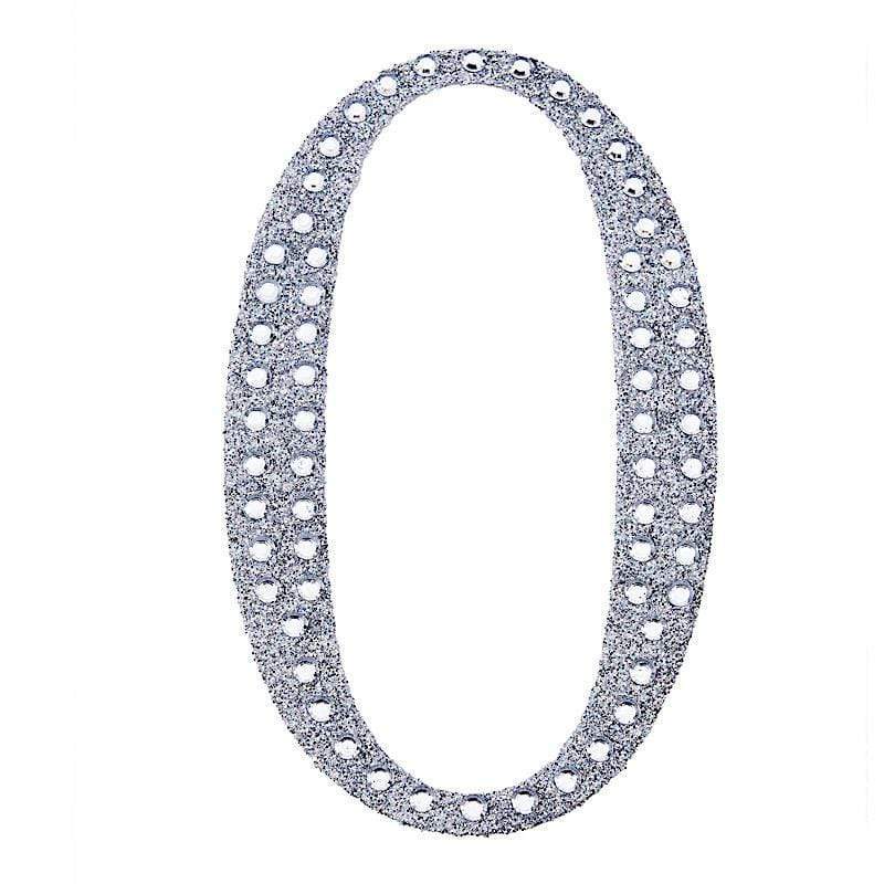 8 in Number Silver Self-Adhesive Rhinestones Gems Sticker