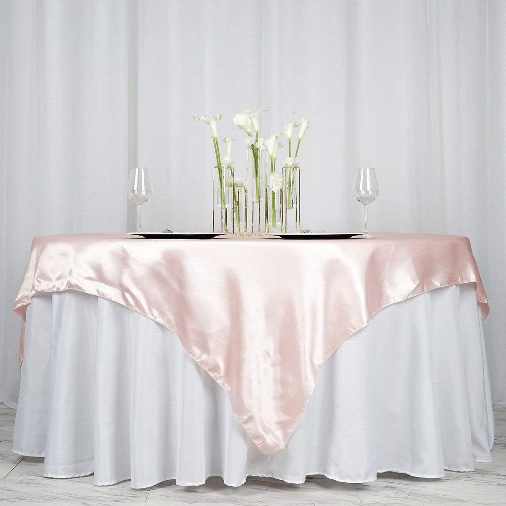 72" x 72" Satin Square Table Overlay Wedding Decorations LAY72_STN_046