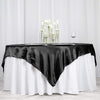 72" x 72" Satin Square Table Overlay Wedding Decorations LAY72_STN_BLK