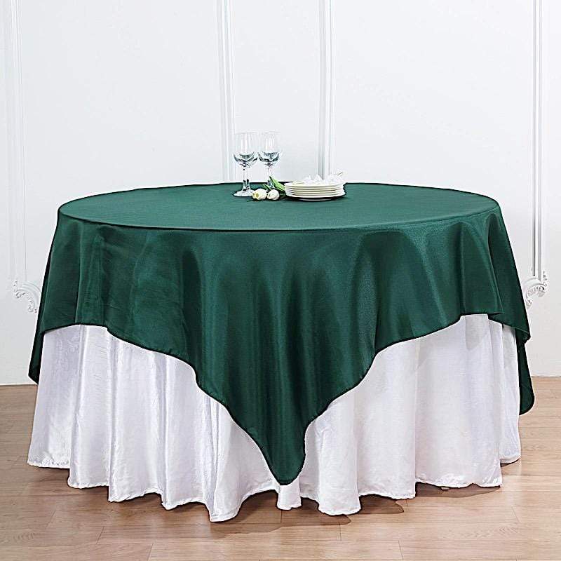 72" x 72" Satin Square Table Overlay Wedding Decorations LAY72_STN_HUNT