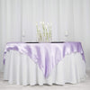 72" x 72" Satin Square Table Overlay Wedding Decorations LAY72_STN_LAV